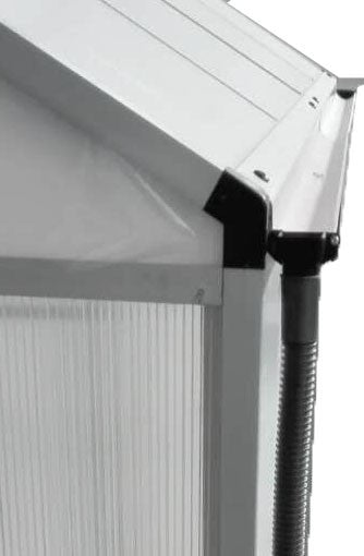 POHJOLA GARDEN Kasvihuone 5,75m2 + Sokkeli & Rännit 2024, Extra kestävä 600g/m2 kennolevyt, musta