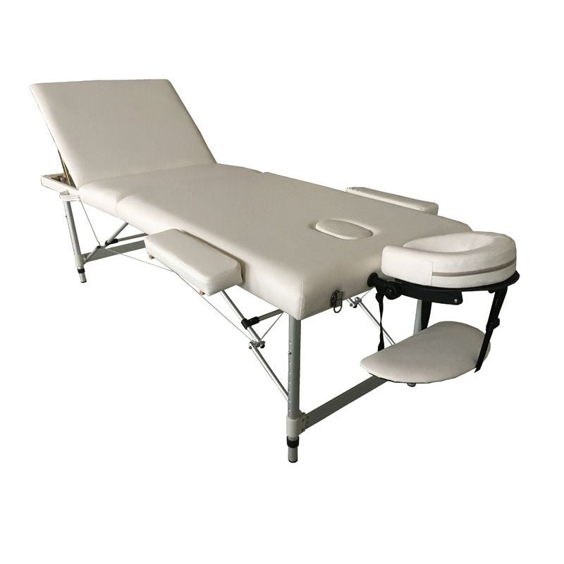 POHJOLAN URHEILUTARVIKE Taitettava Hierontapöytä Premium Alu 3V, 195x70cm, Valkoinen