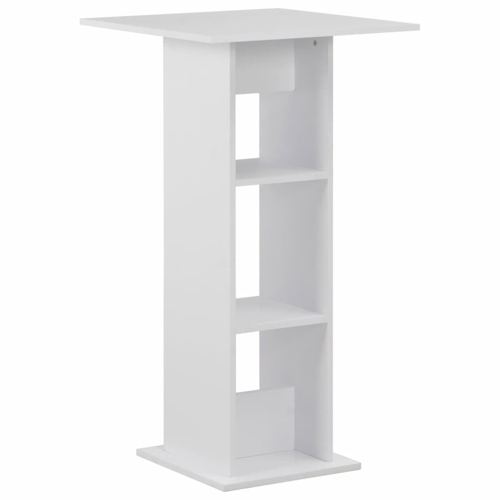 Barbord, vitt, 60x60x110 cm