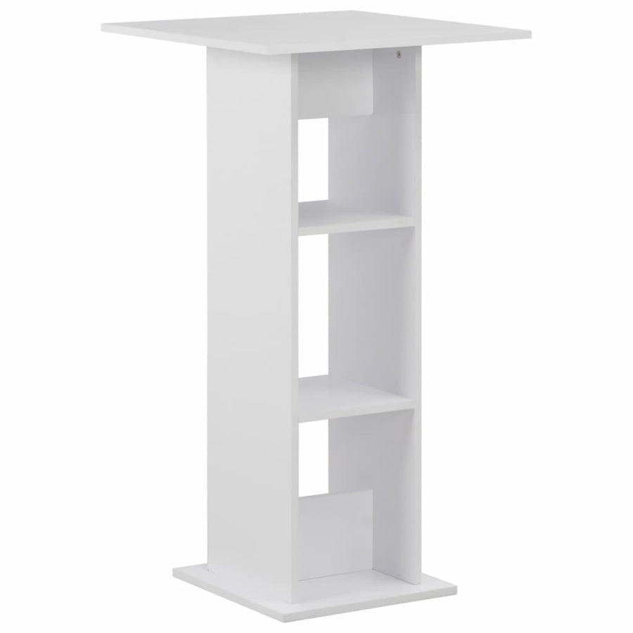 Barbord, vitt, 60x60x110 cm