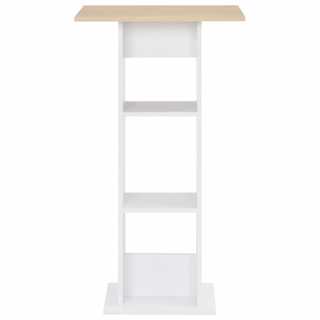 Baaripöytä valkoinen 60x60x110 cm