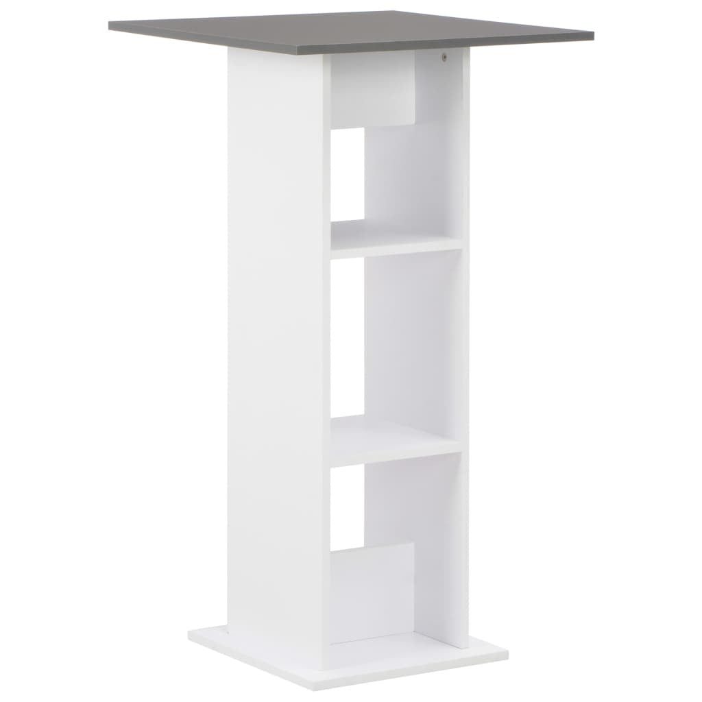 Barbord, vitt, 60x60x110 cm