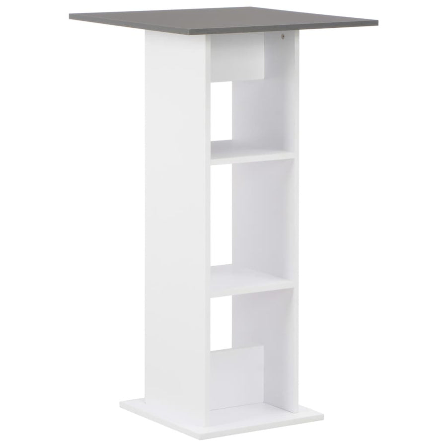 Barbord, vitt, 60x60x110 cm