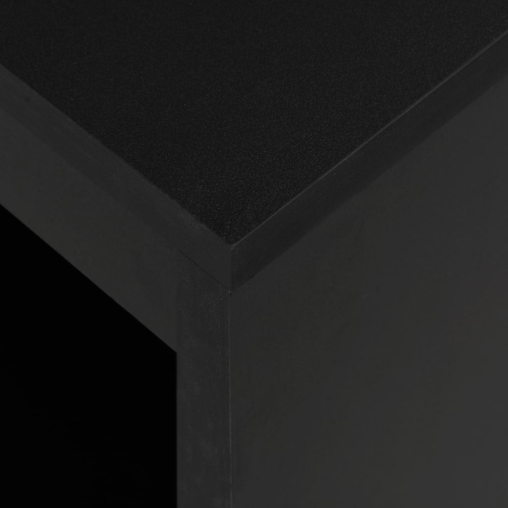 Barbord med hylla, svart, 110x50x103 cm
