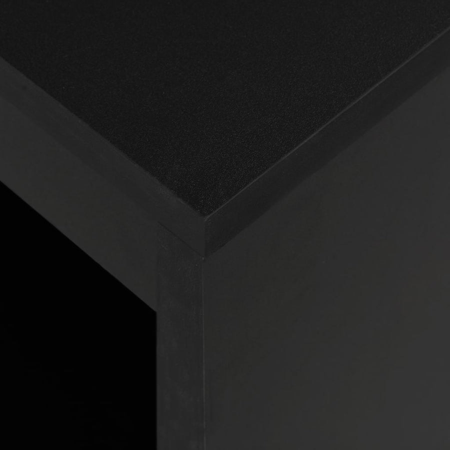 Barbord med hylla, svart, 110x50x103 cm