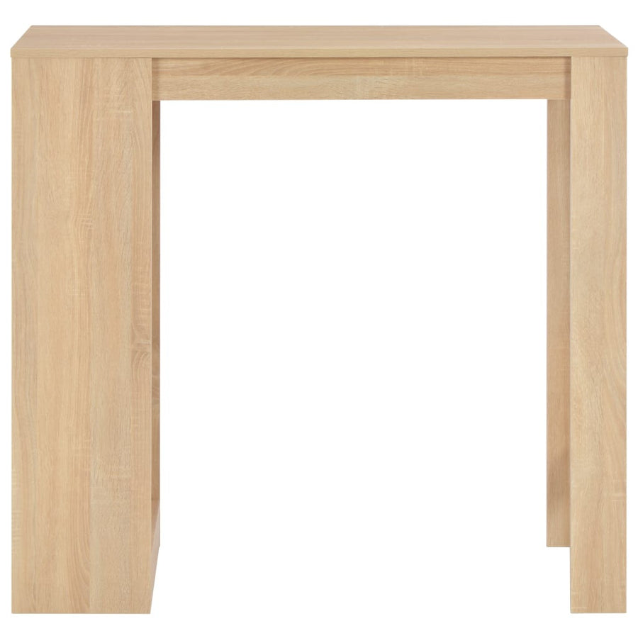 Barbord med hylla, ek, 110x50x103 cm