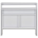 Baaripöytä kahdella pöytätasolla valkoinen 130x40x120 cm