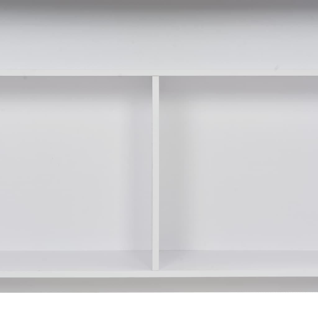 Baaripöytä kahdella pöytätasolla valkoinen 130x40x120 cm