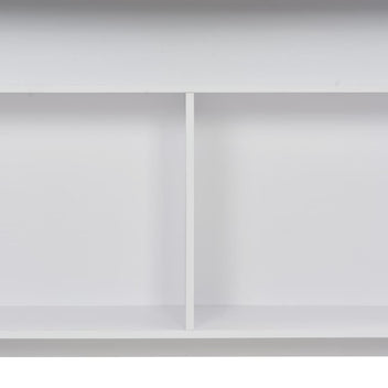 Baaripöytä kahdella pöytätasolla valkoinen 130x40x120 cm