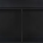 Baaripöytä kahdella pöytätasolla musta 130x40x120 cm