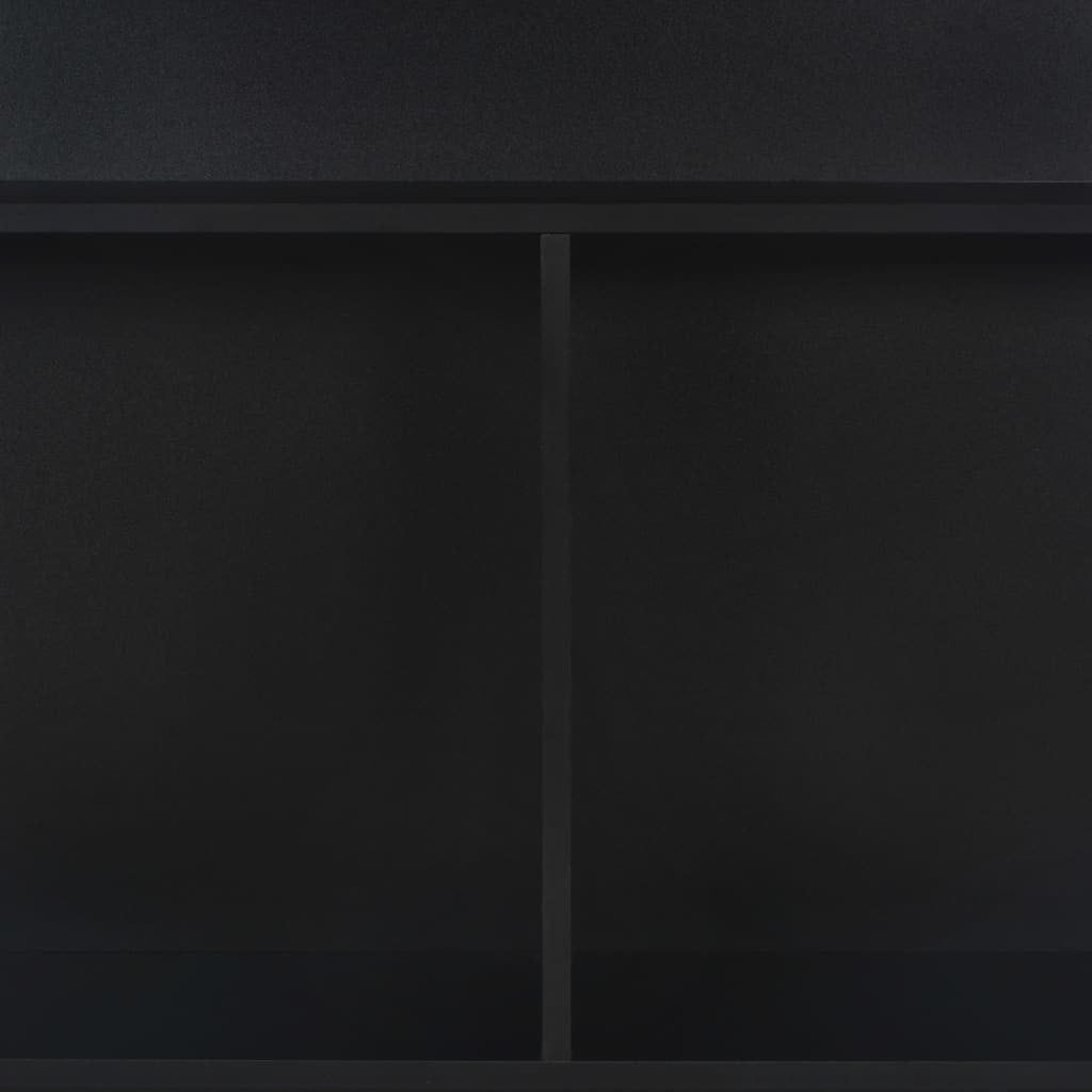 Barbord med två bordsskivor, svart, 130x40x120 cm