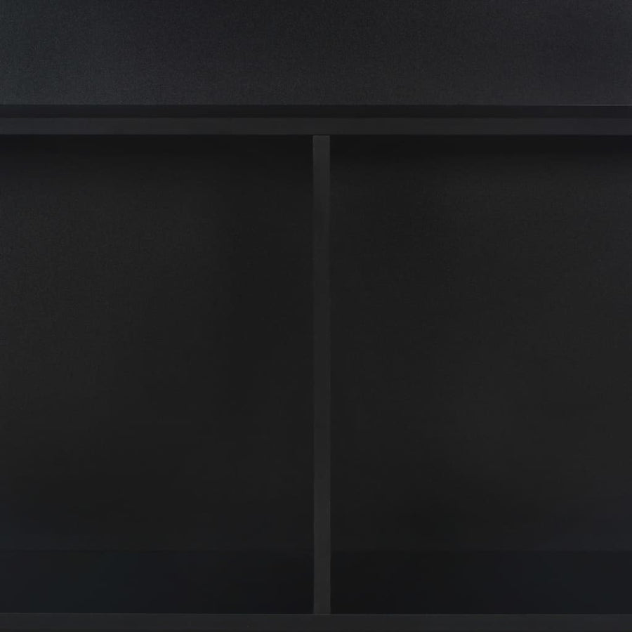 Barbord med två bordsskivor, svart, 130x40x120 cm