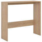 Baaripöytä kahdella pöytätasolla tammi 130x40x120 cm