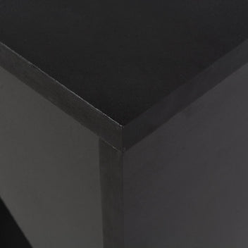 Baaripöytä siirrettävällä hyllyllä musta 138x40x120 cm