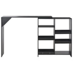 Barbord med avtagbar hylla, svart, 138x40x120 cm