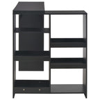 Barbord med avtagbar hylla, svart, 138x40x120 cm