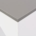 Baaripöytä siirrettävällä hyllyllä valkoinen 138x40x120 cm