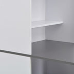 Barbord med skåp, vitt, 115x59x200 cm