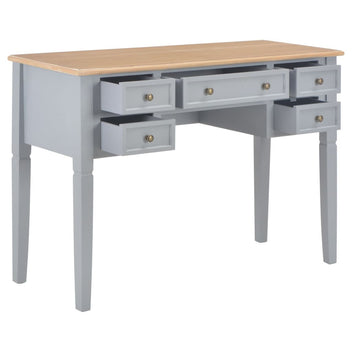 Skrivbord grått 109,5x45x77,5 cm trä