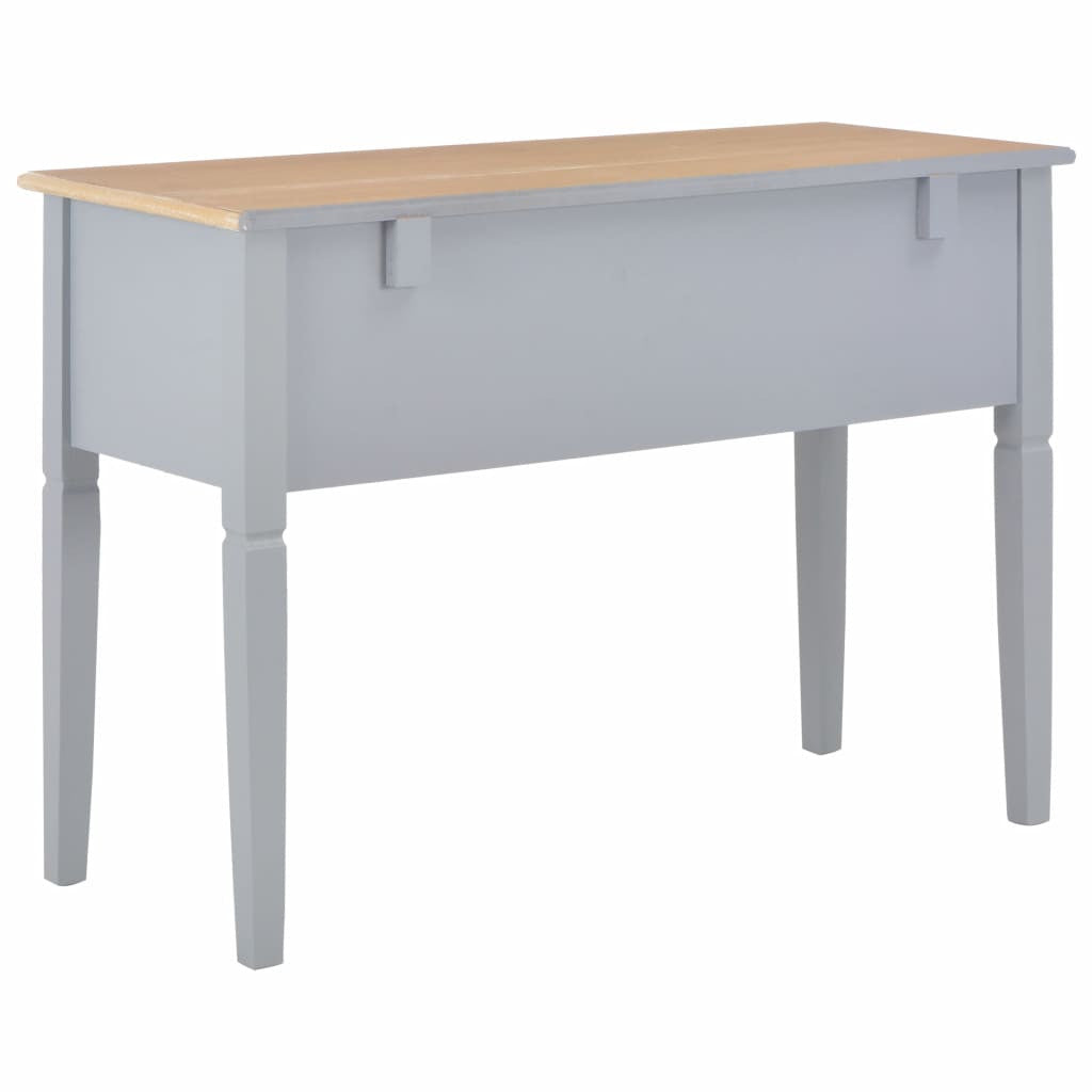 Skrivbord grått 109,5x45x77,5 cm trä