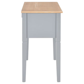 Skrivbord grått 109,5x45x77,5 cm trä