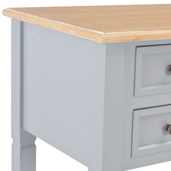 Skrivbord grått 109,5x45x77,5 cm trä