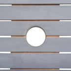 7-osainen ulkoruokailuryhmä täysi akaasiapuu harmaa