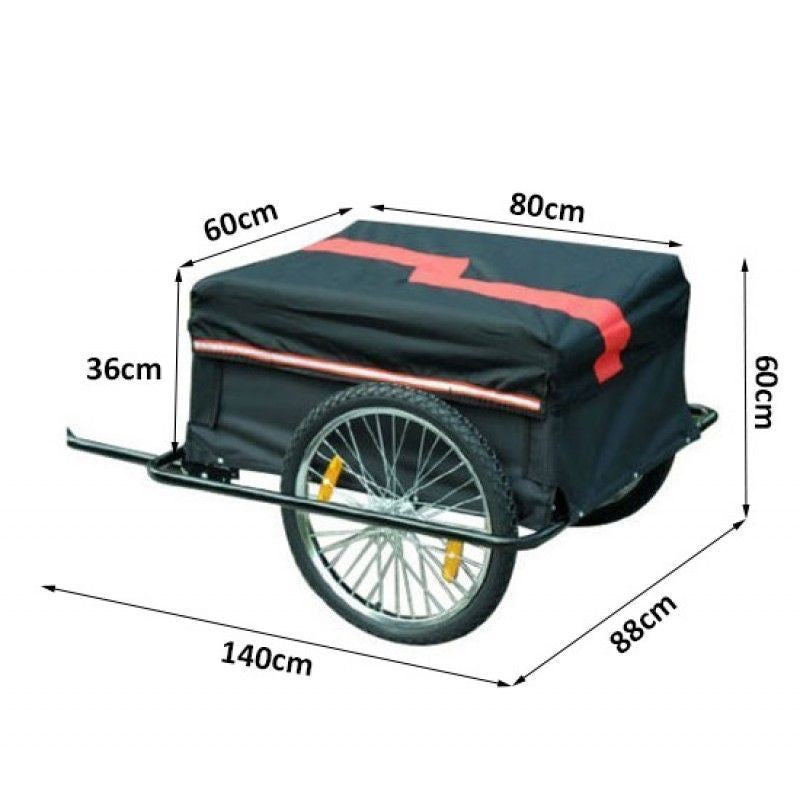 Tavaraperäkkäry Polkupyörään, Musta