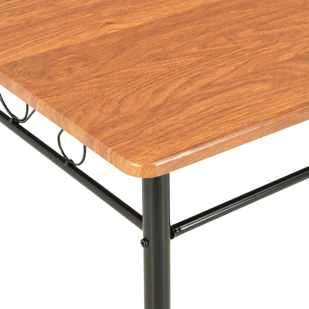 Ruokapöytä ruskea 120x70x75 cm MDF