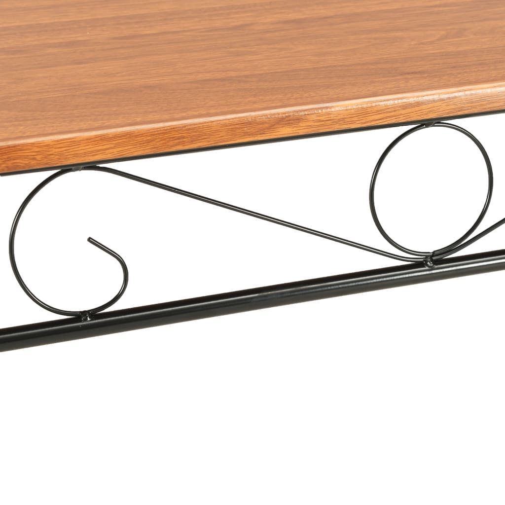 Ruokapöytä ruskea 120x70x75 cm MDF