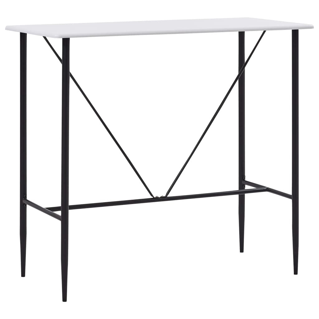 Barbord, vitt, 120x60x110 cm, MDF
