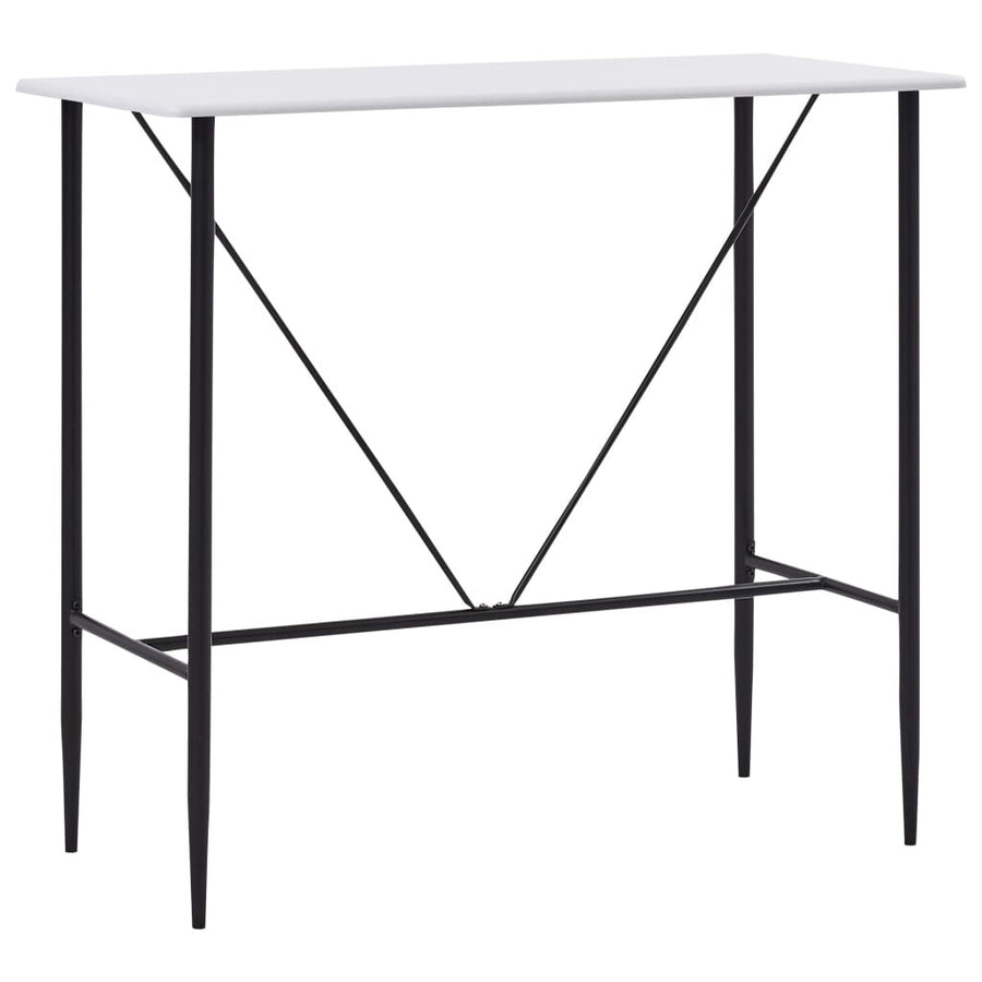 Barbord, vitt, 120x60x110 cm, MDF