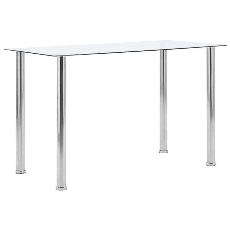 Transparent matbord 120x60x75 cm härdat glas