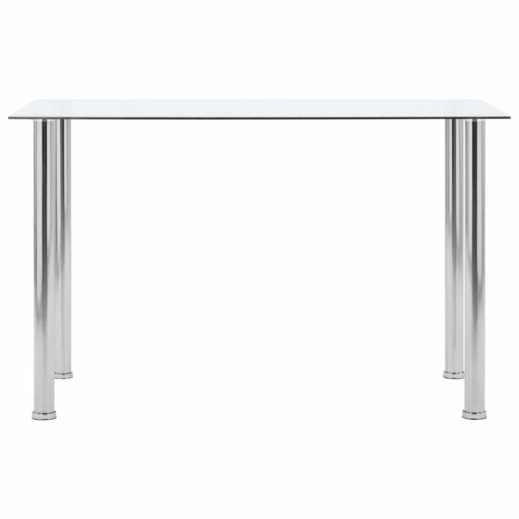 Transparent matbord 120x60x75 cm härdat glas