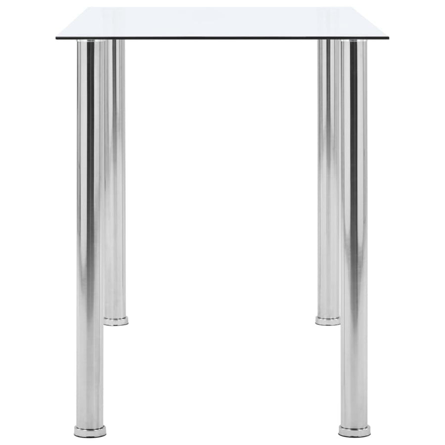 Transparent matbord 120x60x75 cm härdat glas