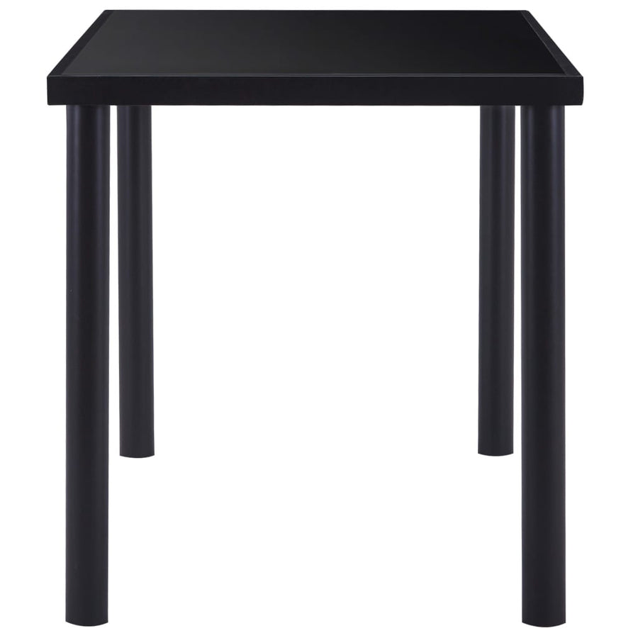 Matbord, svart, 140x70x75 cm, härdat glas