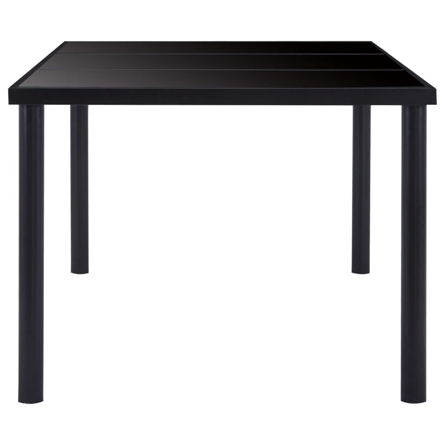 Matbord, svart, 160x80x75 cm, härdat glas