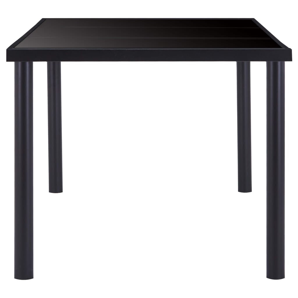 Matbord, svart, 180x90x75 cm, härdat glas