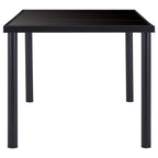 Matbord, svart, 180x90x75 cm, härdat glas