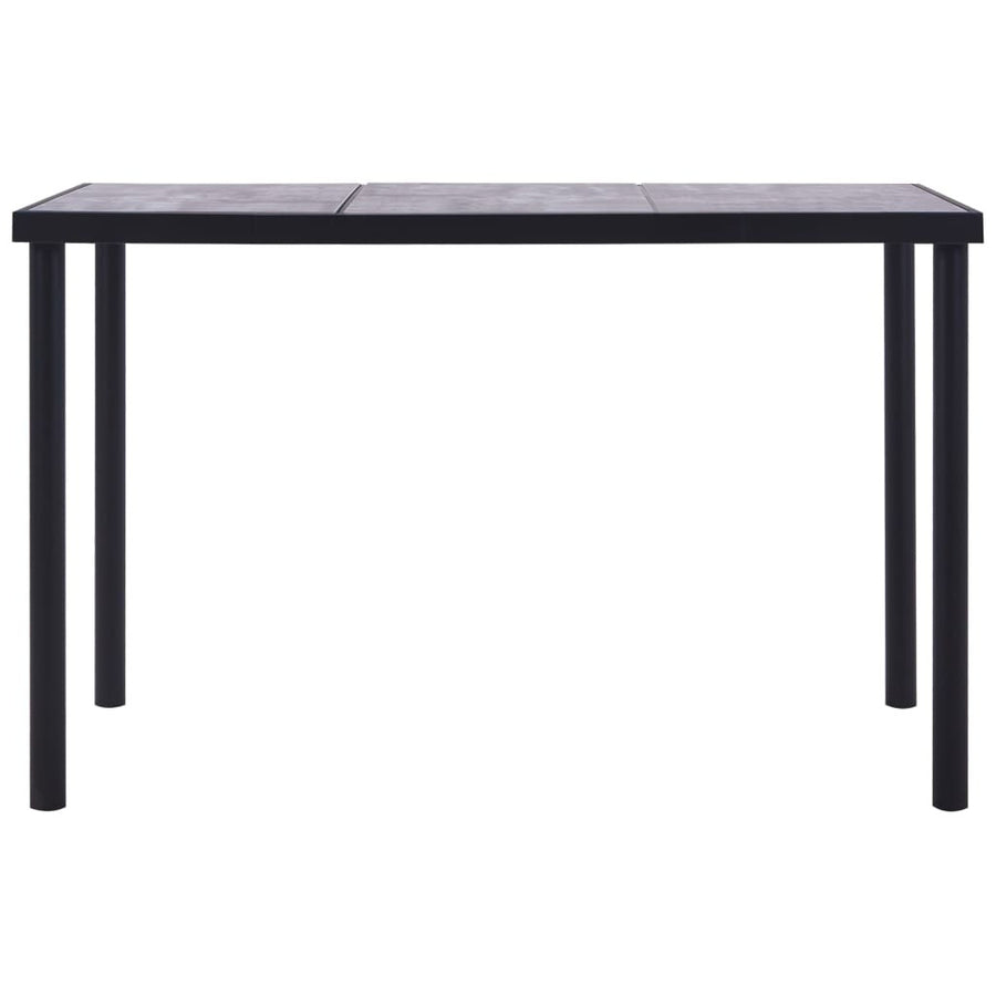 Matbord, svart och betonggrått, 160x80x75 cm, MDF
