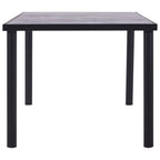 Matbord, svart och betonggrått, 200x100x75 cm, MDF
