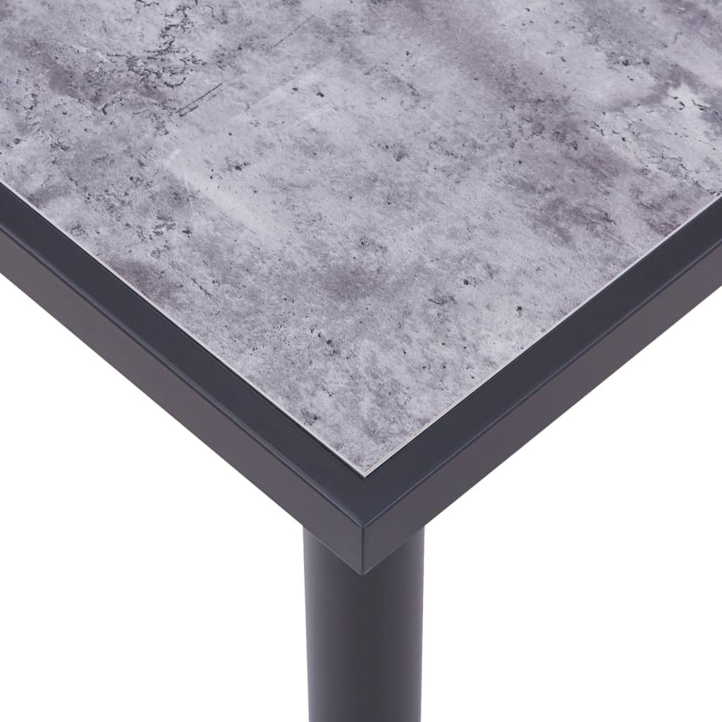 Matbord, svart och betonggrått, 200x100x75 cm, MDF