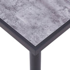 Matbord, svart och betonggrått, 200x100x75 cm, MDF