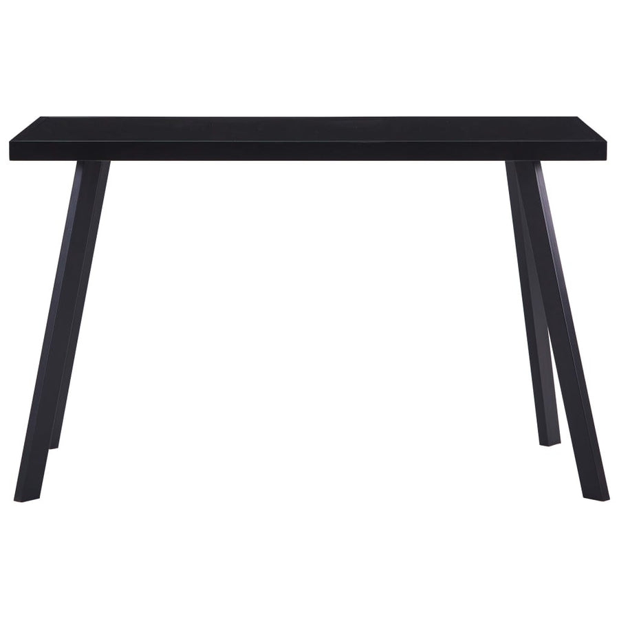 Matbord, svart, 120x60x75 cm, härdat glas