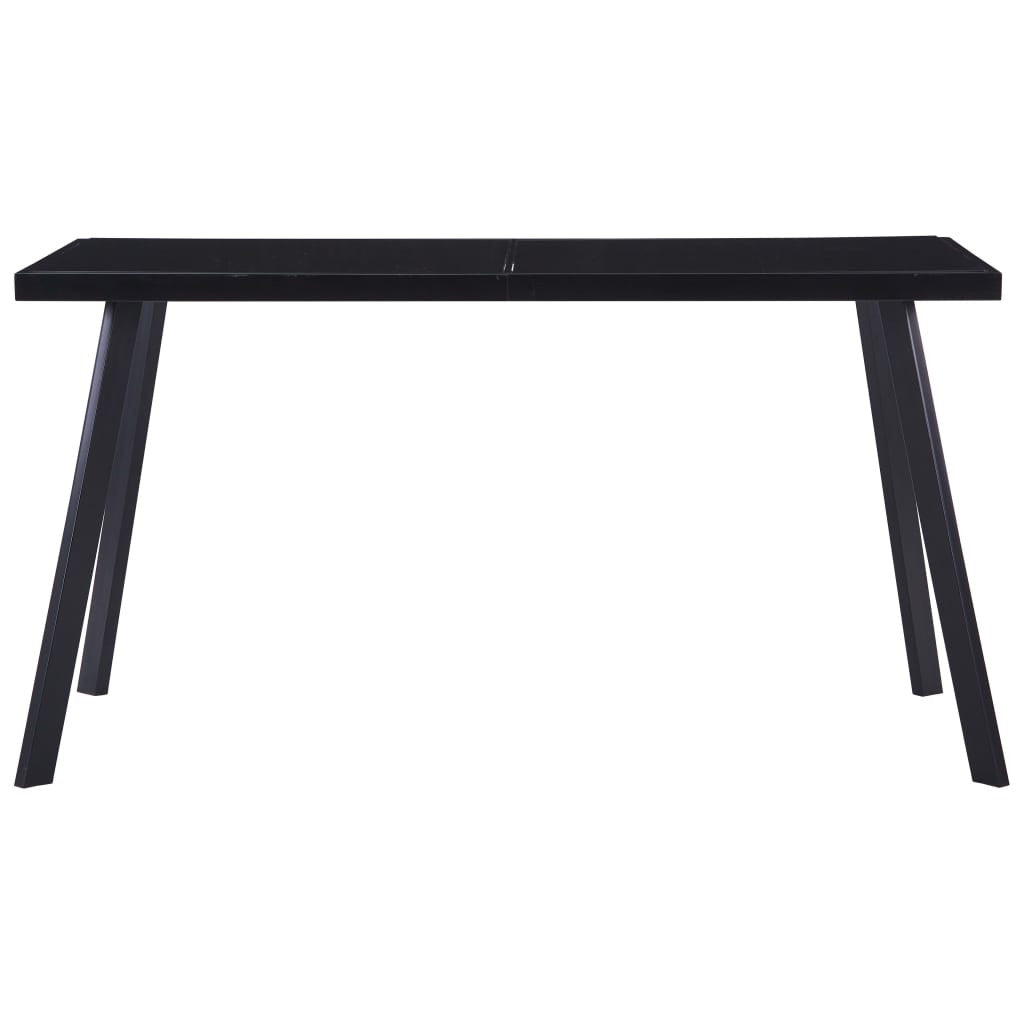 Matbord, svart, 140x70x75 cm, härdat glas