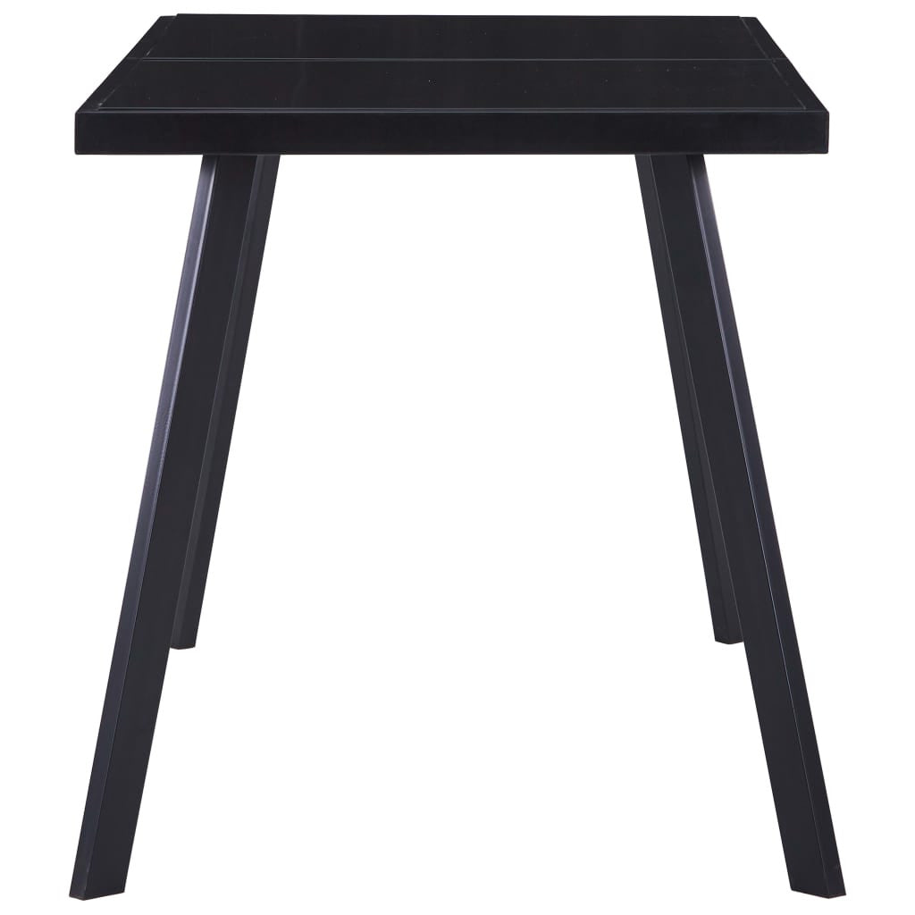 Matbord, svart, 140x70x75 cm, härdat glas