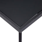 Matbord, svart, 140x70x75 cm, härdat glas