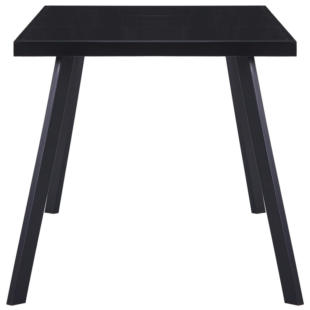 Matbord, svart, 180x90x75 cm, härdat glas
