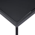 Matbord, svart, 180x90x75 cm, härdat glas