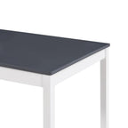 Matbord, vitt och grått, 180x90x73 cm, furu